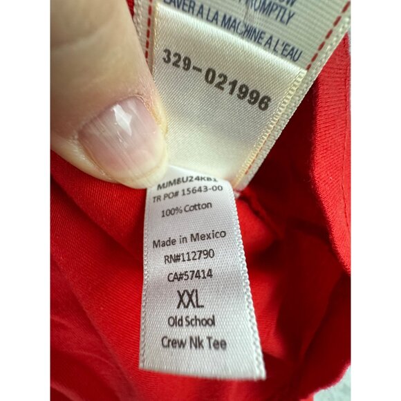 True Religion Mens Graphic Tee XXL Red Cotton Crewneck 1956 - Picture 8 of 12